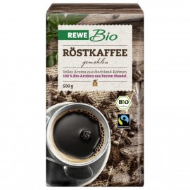 REWE bio roasted coffee, ground 500g