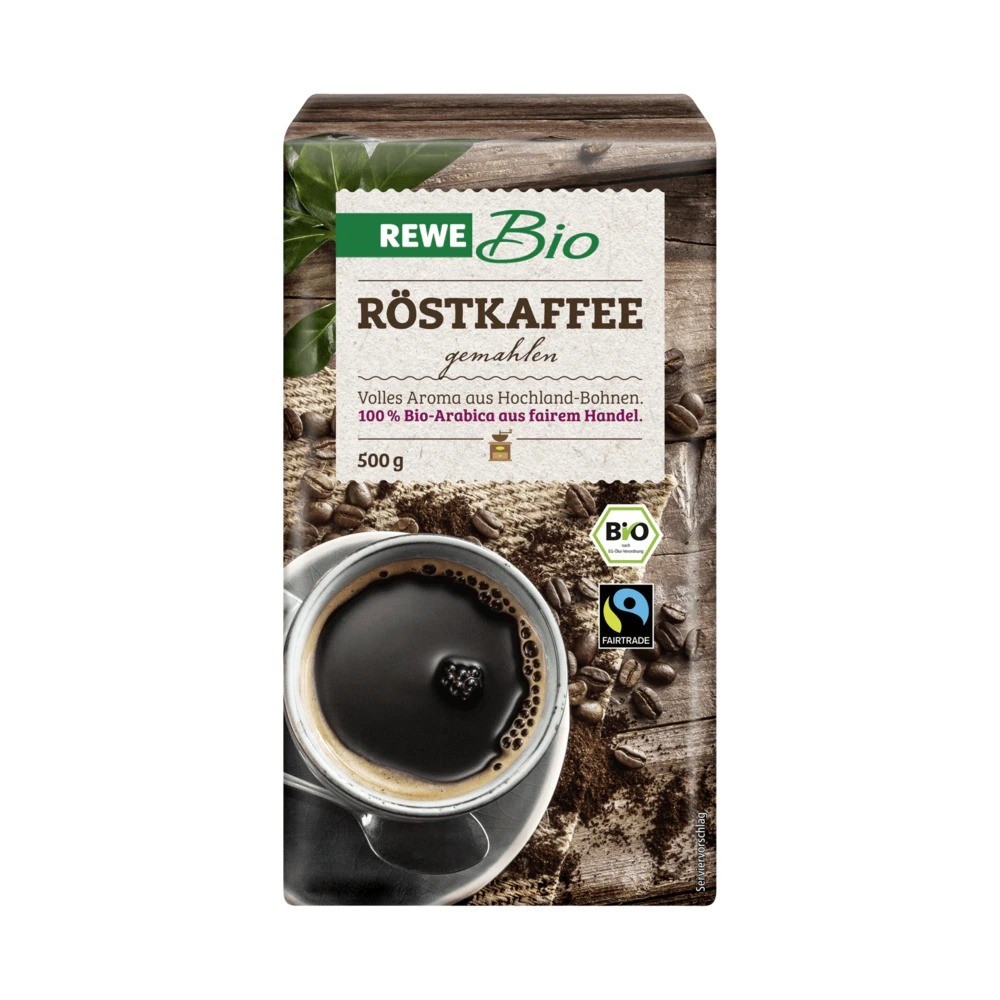 REWE bio roasted coffee, ground 500g