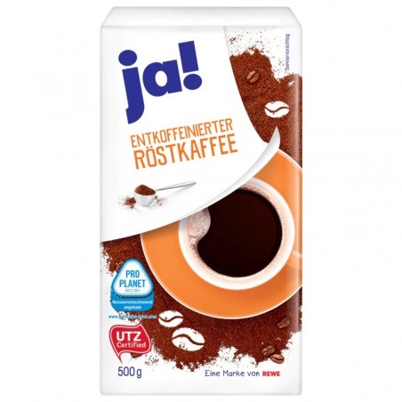 Ja! Decaffeinated ground roasted coffee 500g