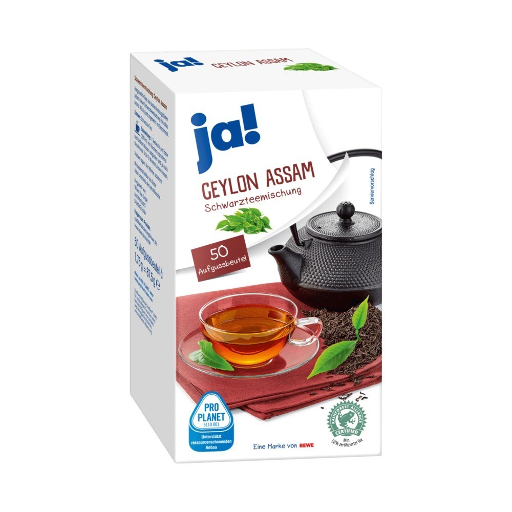 Ja! Ceylon-Assam black tea 87.5g, 50 bags