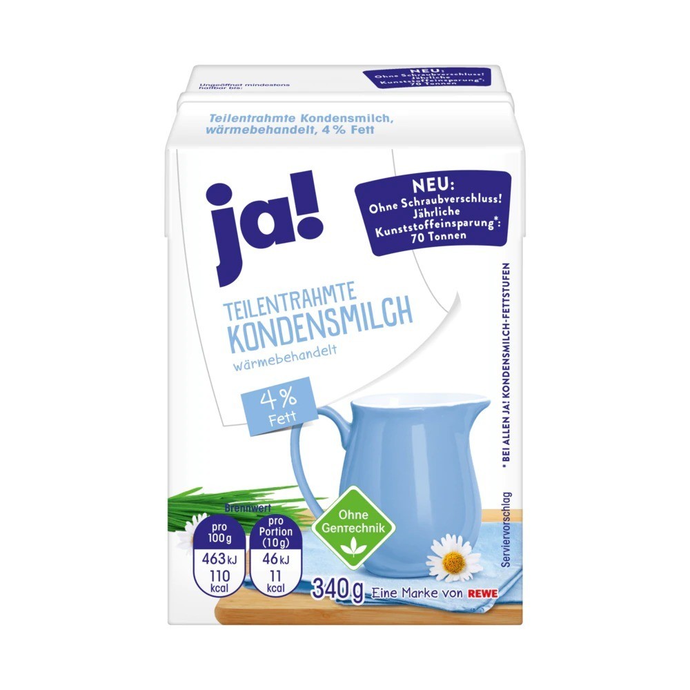 Ja! Partially skimmed condensed milk 340g