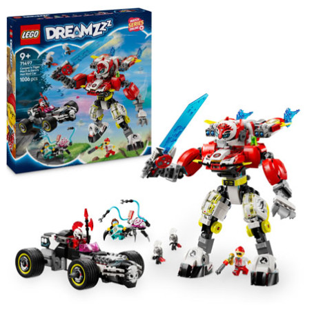 LEGO® DREAMZzz™ 71497 Cooper's Tiger Mech & Zero's Hot Rod Car