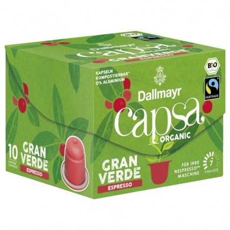 Dallmayr Bio Capsa Gran Verde Espresso 56g, 10 capsules
