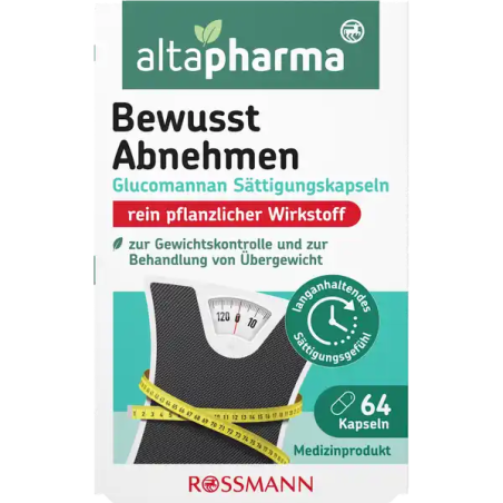 altapharma Glucomannan Satiety Capsules Conscious Weight Loss 36 g / 1.27 oz