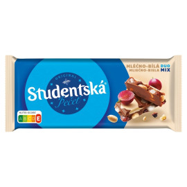 Orion Studentska Pecet Duomix Milk-White Chocolate Raisins and Nuts 170g