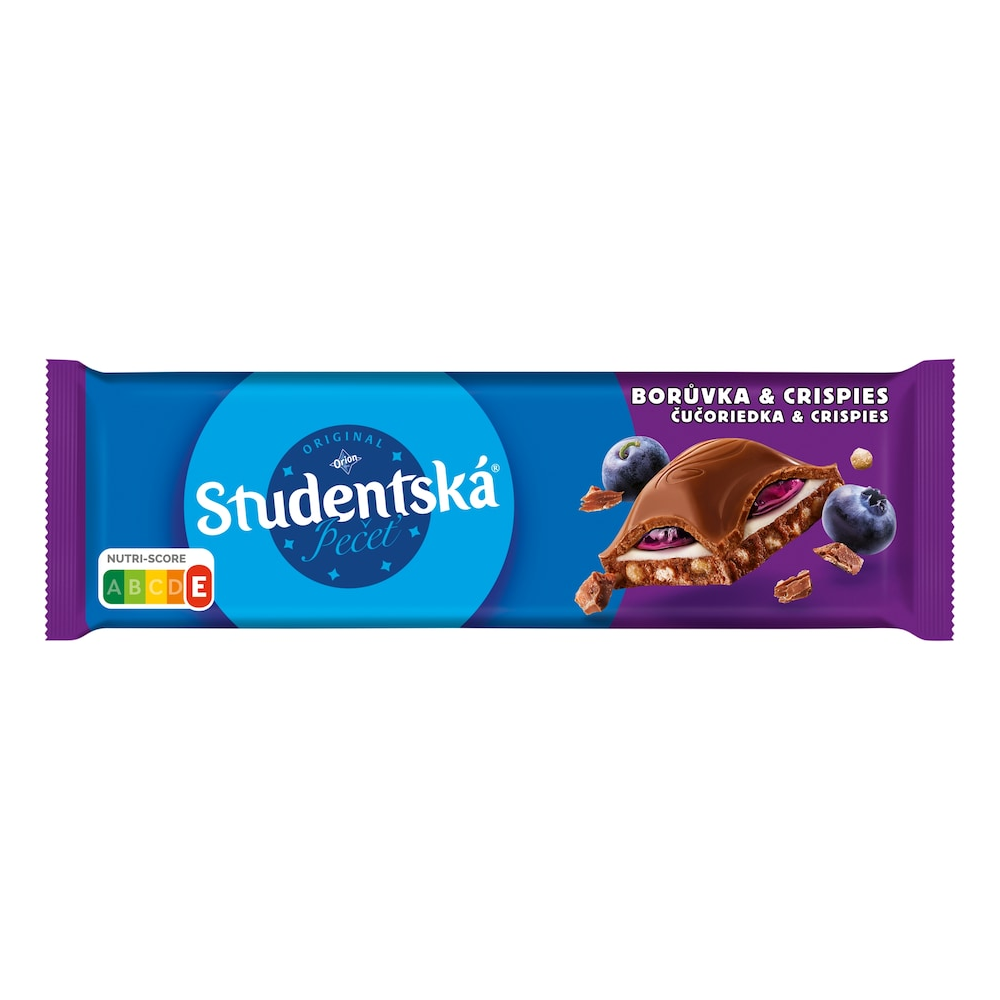 ORION Studentska Pecet Milk Blueberry & Crispies 235 g