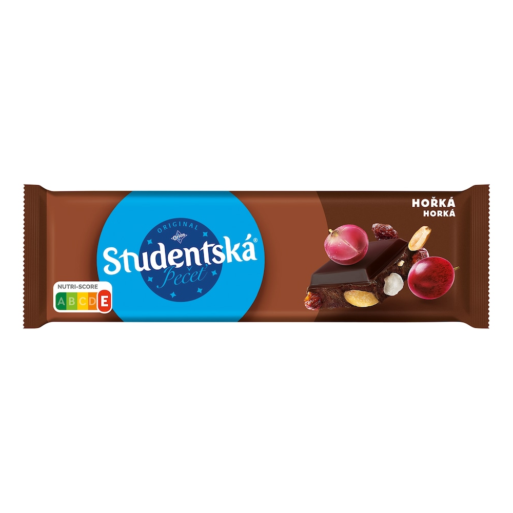 ORION Studentska Pecet Dark Chocolate with Peanuts, Raisins and Jelly 250 g