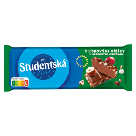ORION Studentska Pecet Milk Chocolate with Hazelnuts 90 g