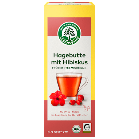 Lebensbaum Fruit Tea Rosehip & Hibiscus (20 Tea Bags) 50 g / 1.76 oz