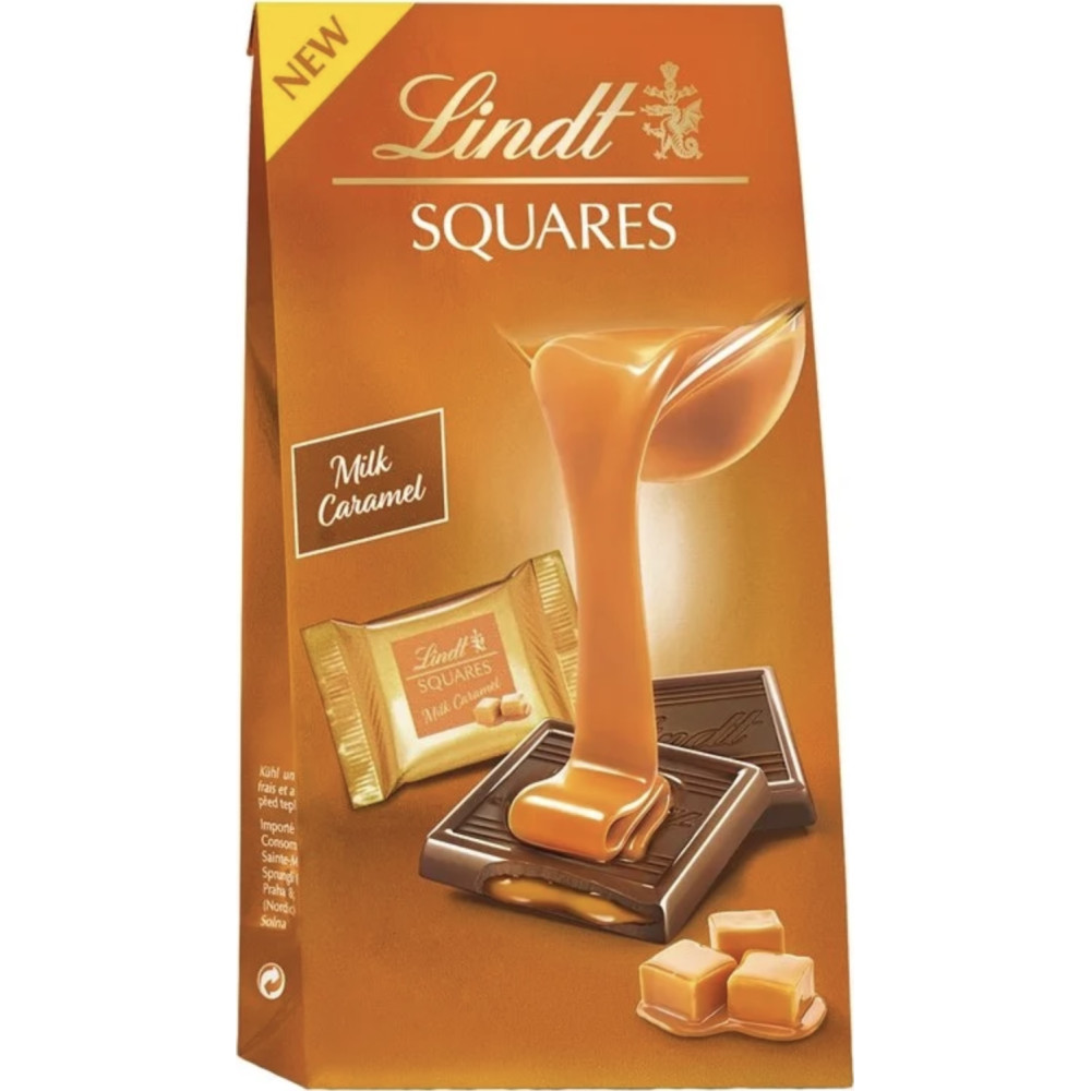Lindt Squares Milk Caramel 144 g
