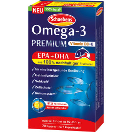 Schaebens Omega 3 Premium Fischöl Kapseln 70 St 40 g