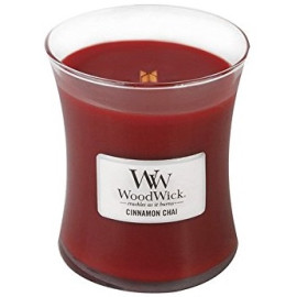 WoodWick Cinnamon Chai scented candle with wooden wick 85 g