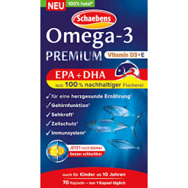 Schaebens Omega-3 Premium Fish Oil Capsules 70 count 40 g / 1.41 oz