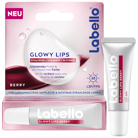 Labello Lip Care Glowy Lips Berry SPF 30, 10 ml / 0.34 fl oz