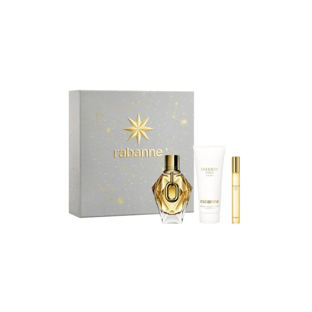 Rabanne Million Gold For Her Eau De Parfum 90 ml Set 3 Pieces