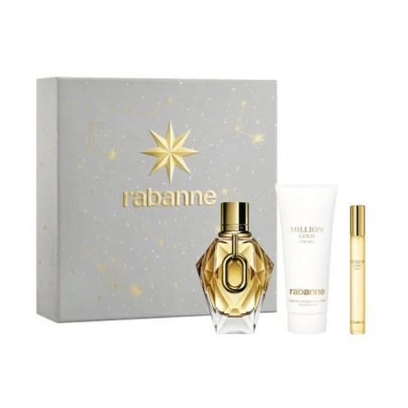 Rabanne Million Gold For Her Eau De Parfum 90 ml Set 3 Pieces