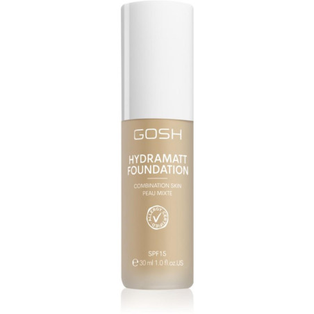 Gosh, Hydramatt, Matte, Liquid Foundation, 004N, Light Neutral, SPF 15, 30 ml
