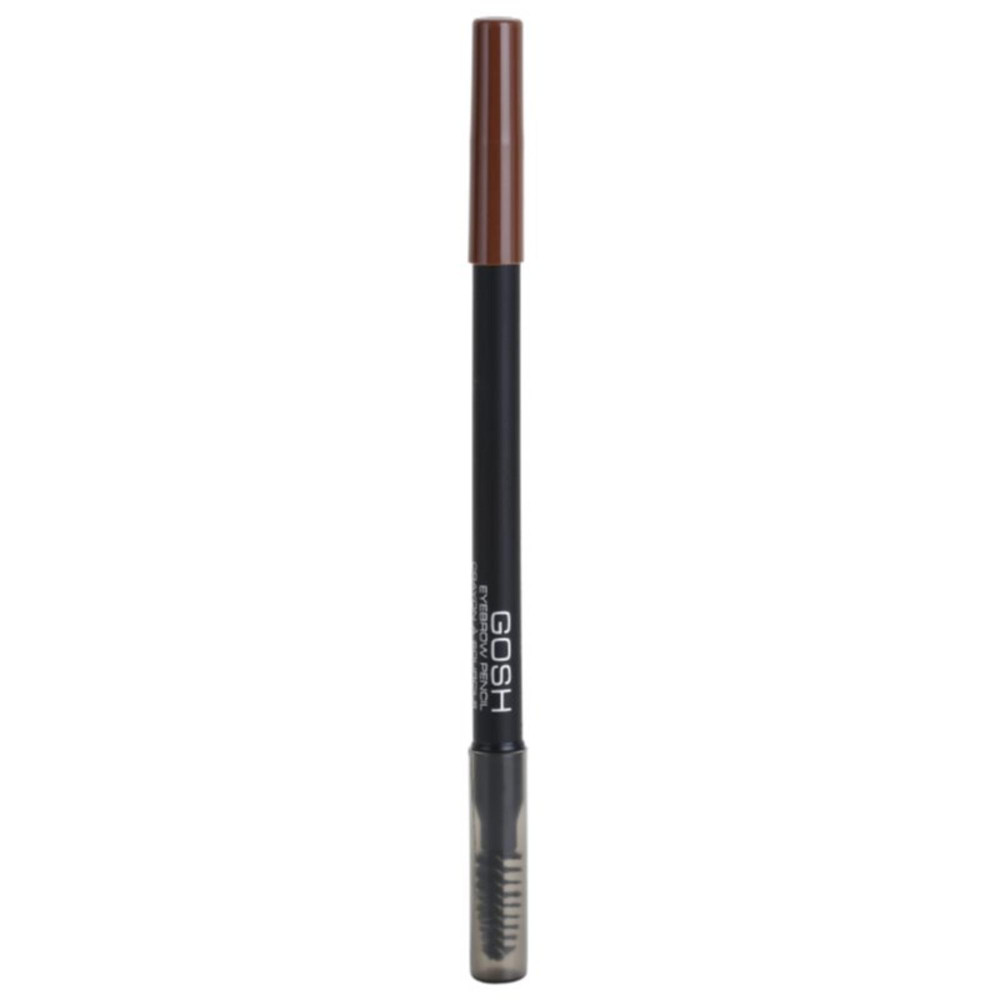 Gosh, Gosh, Eyebrow Cream Pencil & Brush 2-In-1, 01, Brown, 1.2 g