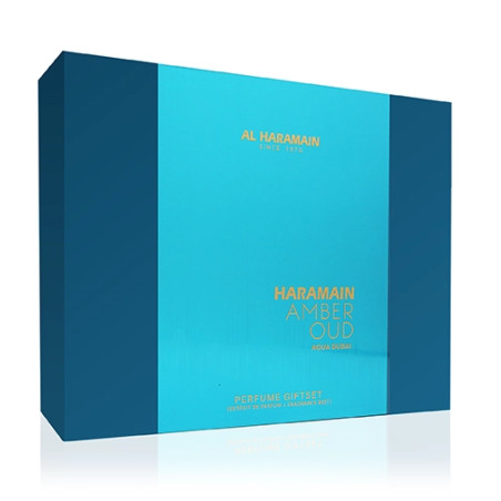 Al Haramain Amber Oud Aqua Dubai SET U (EDP 75ml + EDP 30ml + Mist 200ml)