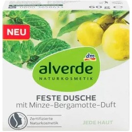 alverde Solid shower with mint-bergamot scent, 60 g