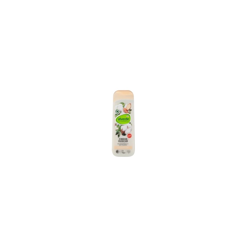 alverde Cream shower organic cotton organic almond, 250 ml