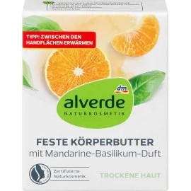 alverde NATURAL COSMETICS solid body butter - tangerine, basil, 40 g