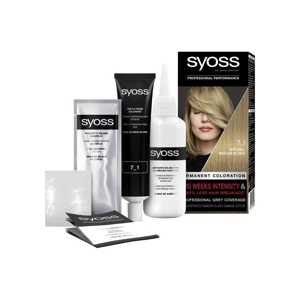 Syoss Hair Color 7-1 Natural Medium Blond
