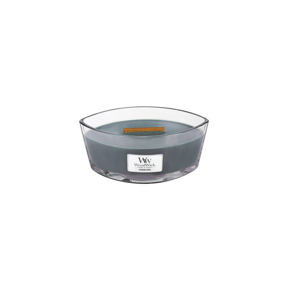 WoodWick Evening Onyx scented candle with wooden wick 453,6 g