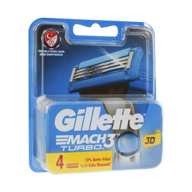 Gillette Mach3 Turbo spare blades for men 4 St