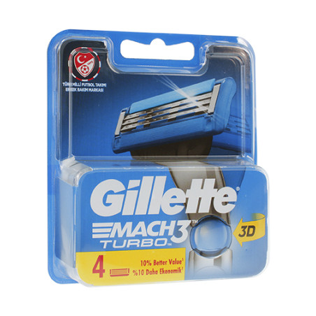 Gillette Mach3 Turbo spare blades for men 4 St