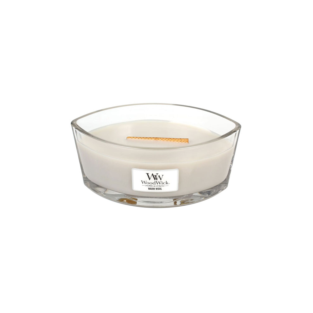 WoodWick Warm Wool scented candle with wooden wick 453,6 g