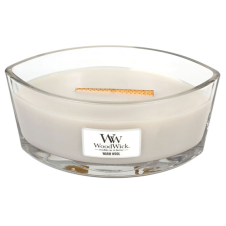 WoodWick Warm Wool scented candle with wooden wick 453,6 g