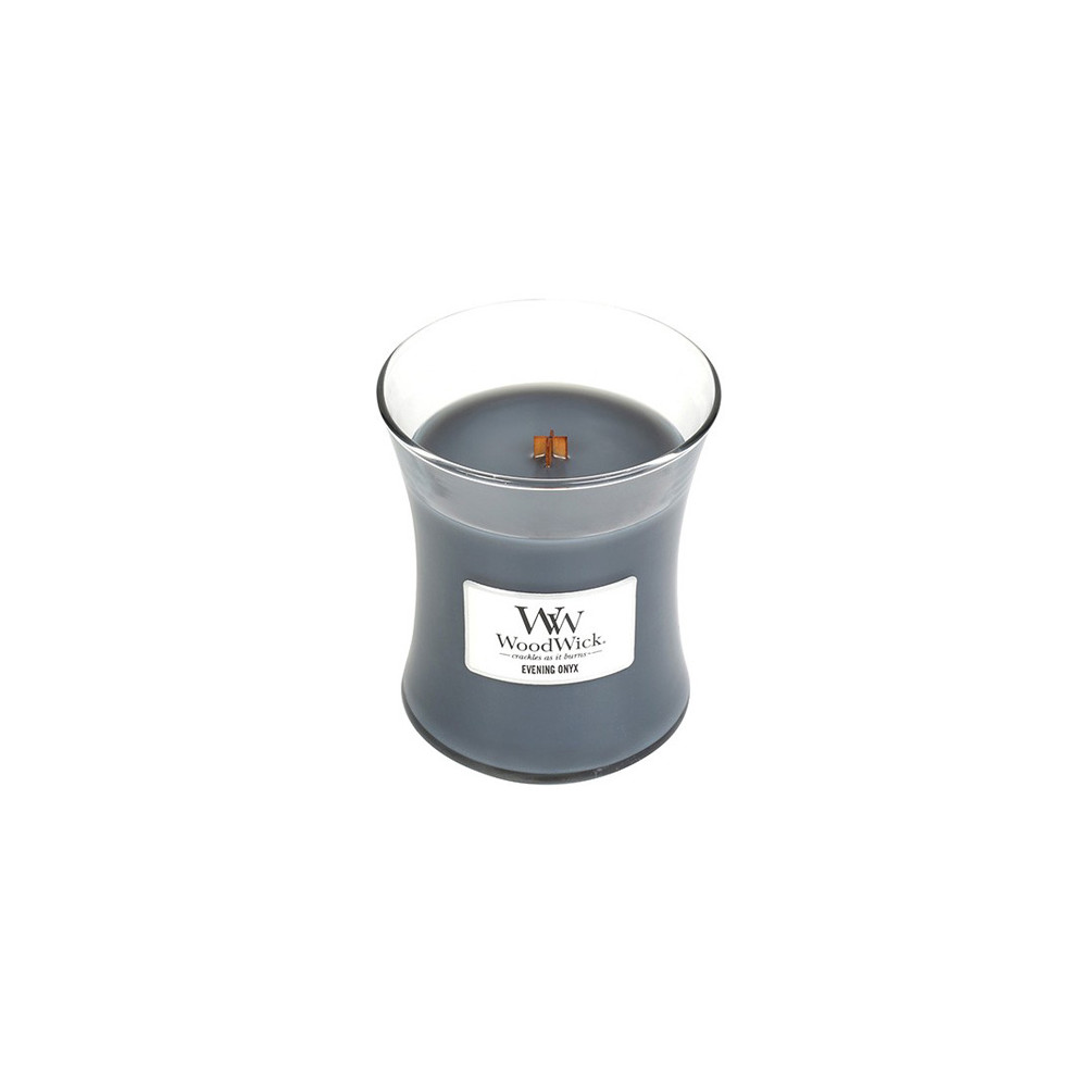 WoodWick Evening Onyx scented candle with wooden wick 275 g