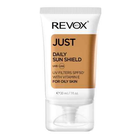 Revox B77, Just Daily Sun Shield, Vitamin E, Sun Protection, Sunscreen Cream, For Face & Neck, SPF 50+, 30 ml