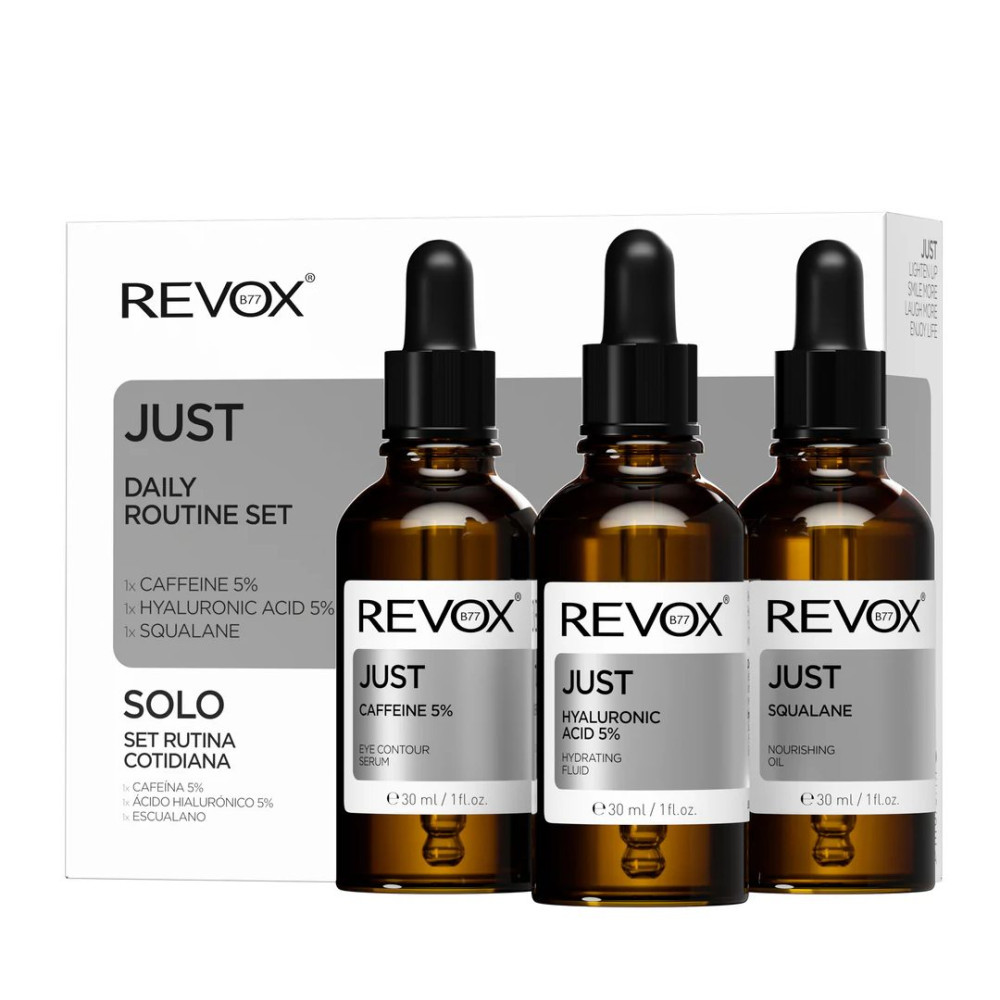 Daily Routine Set Revox B77: Just, Squalane, Nourishing, Oil, For Face, 30 ml + Just, Caffeine 5%, Anti-Dark Circles, Day, Eye S