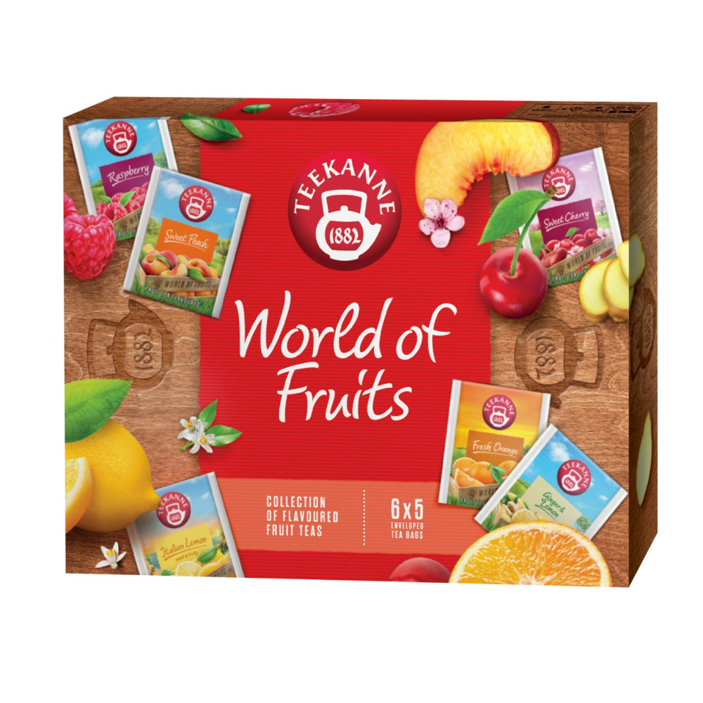 Teekanne World of Fruits Kollektion 6 x 5 Teebeutel