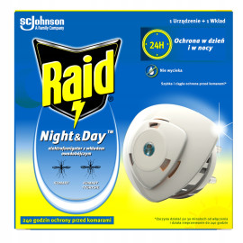Raid Night & Day Electric Fumigator with Insecticide Cartridge 2.29 g