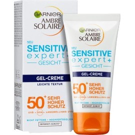 Garnier Ambre Solaire Face sun cream gel, sensitive expert +, SPF 50+, 50 ml