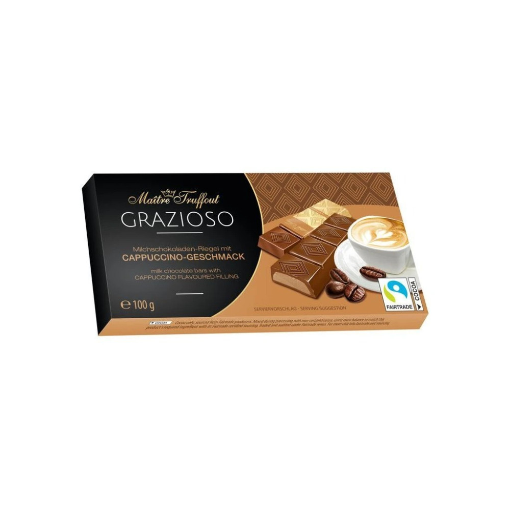 Maitre Truffout Grazioso Milchschokolade Cappuccino 100 g / 3,53 oz