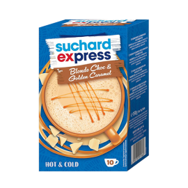 Suchard express Blonde Chocolate & Golden Caramel, 10x 15 g / 0.53 oz