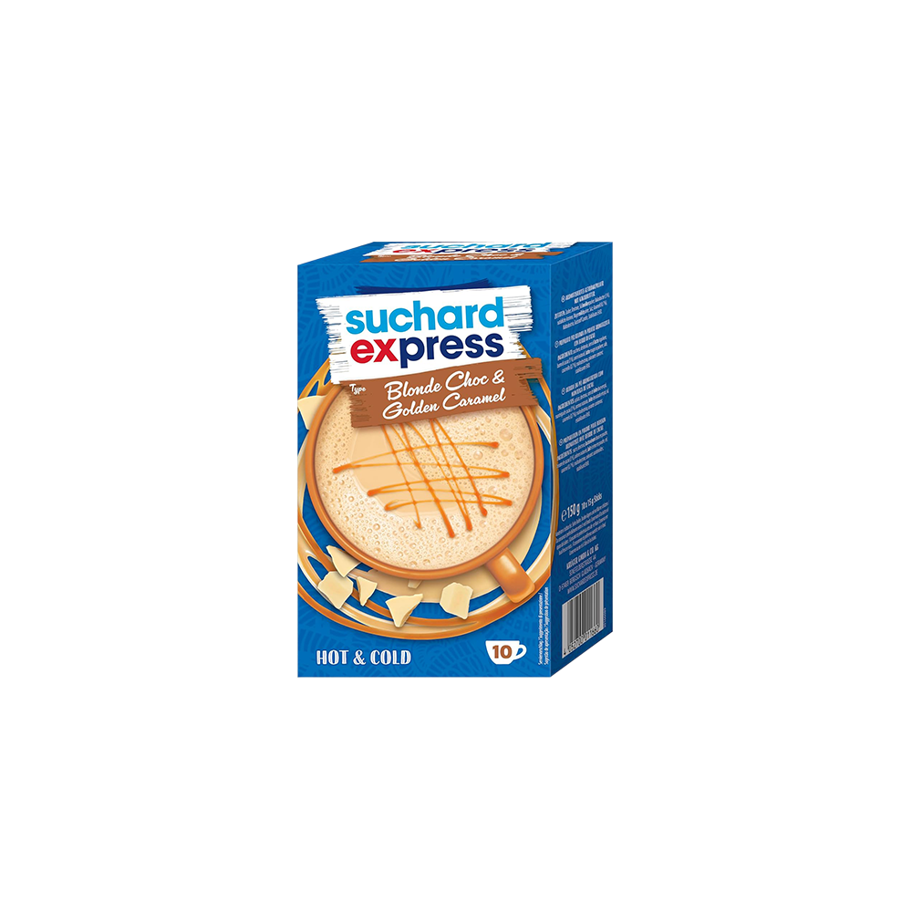 Suchard express Blonde Chocolate & Golden Caramel, 10x 15 g / 0.53 oz