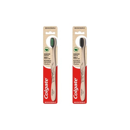 Colgate Toothbrush Bamboo activated charcoal, 1 pc