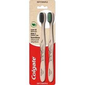 Colgate Toothbrush Bamboo soft, double pack, 2 pcs