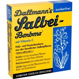 Dallmann's Sage sweets, sugar-free throat and cough sweets (20 pieces), 37 g