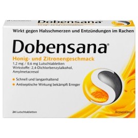 Dobensana Honey and lemon flavor lozenges, 24 pcs