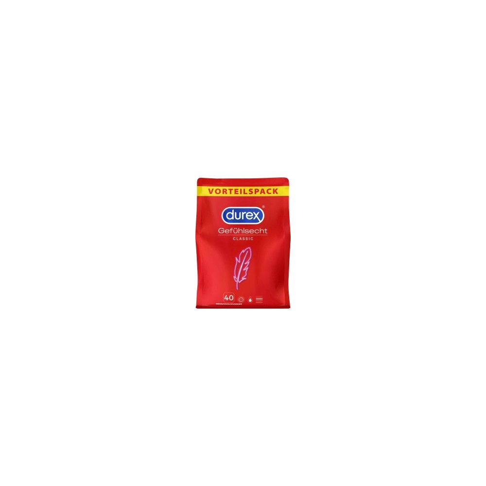 Durex Classic condoms, width 56mm, 40 pcs