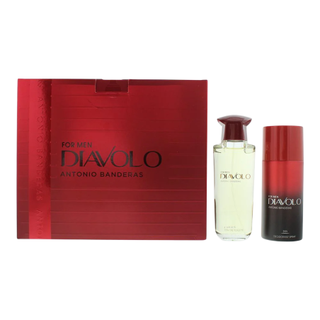 Set Antonio Banderas: Diavolo, Eau De Toilette, For Men, 100 ml + Diavolo, 24h Protection, Deodorant Spray, For Men, 150 ml