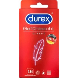 Durex Classic condoms, width 56mm, 16 pcs