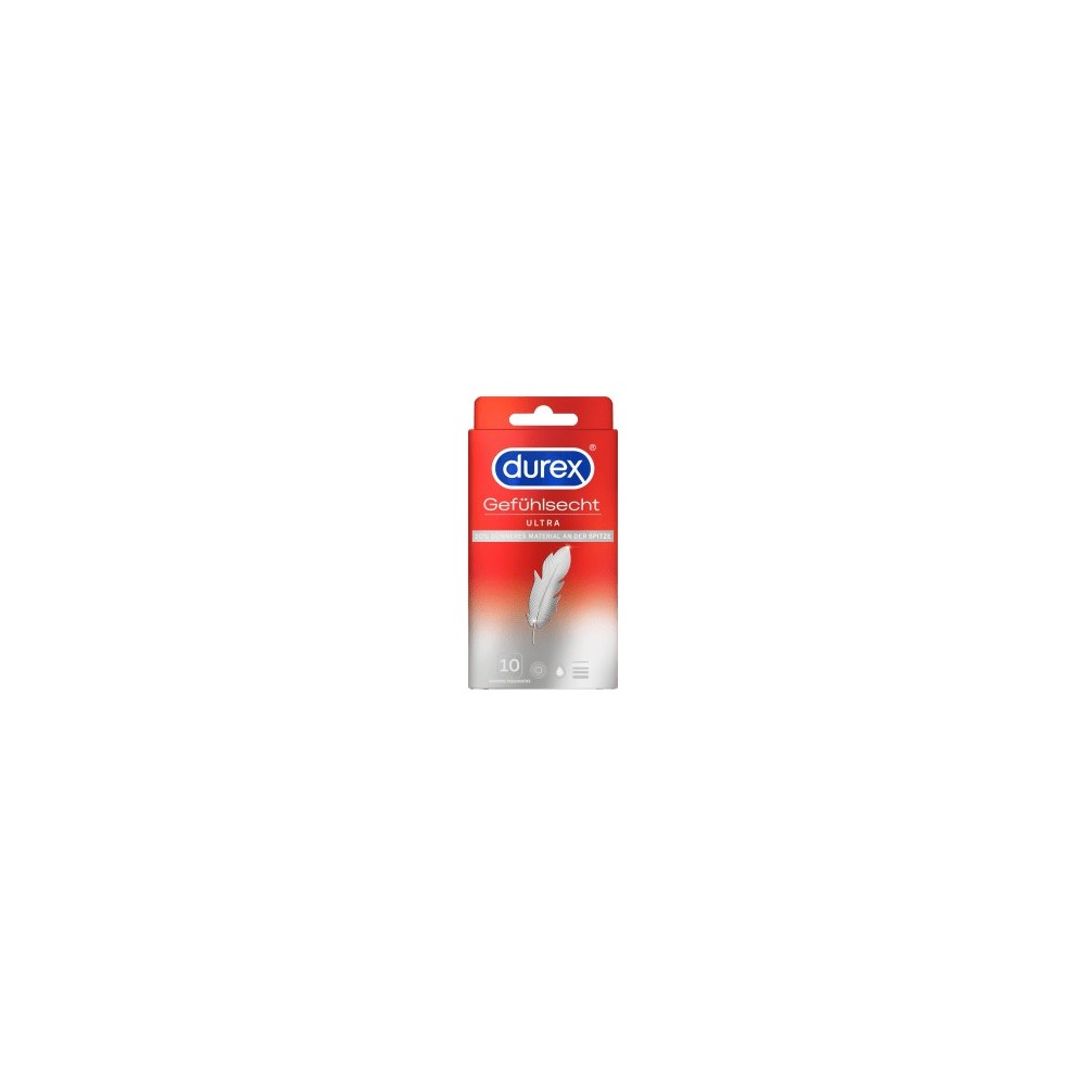 Durex Condoms Feel Real Ultra, width 52mm, 10 pieces