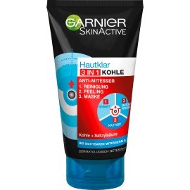 Garnier Skin Active Cleansing + peeling + mask skin-clear 3in1 anti-blackheads, 150 ml
